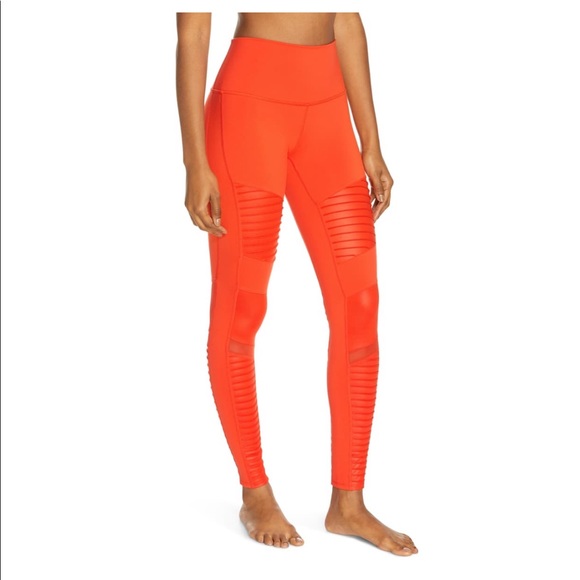 Alo Cherry Airbrush Moto High Rise Leggings - Picture 11 of 13